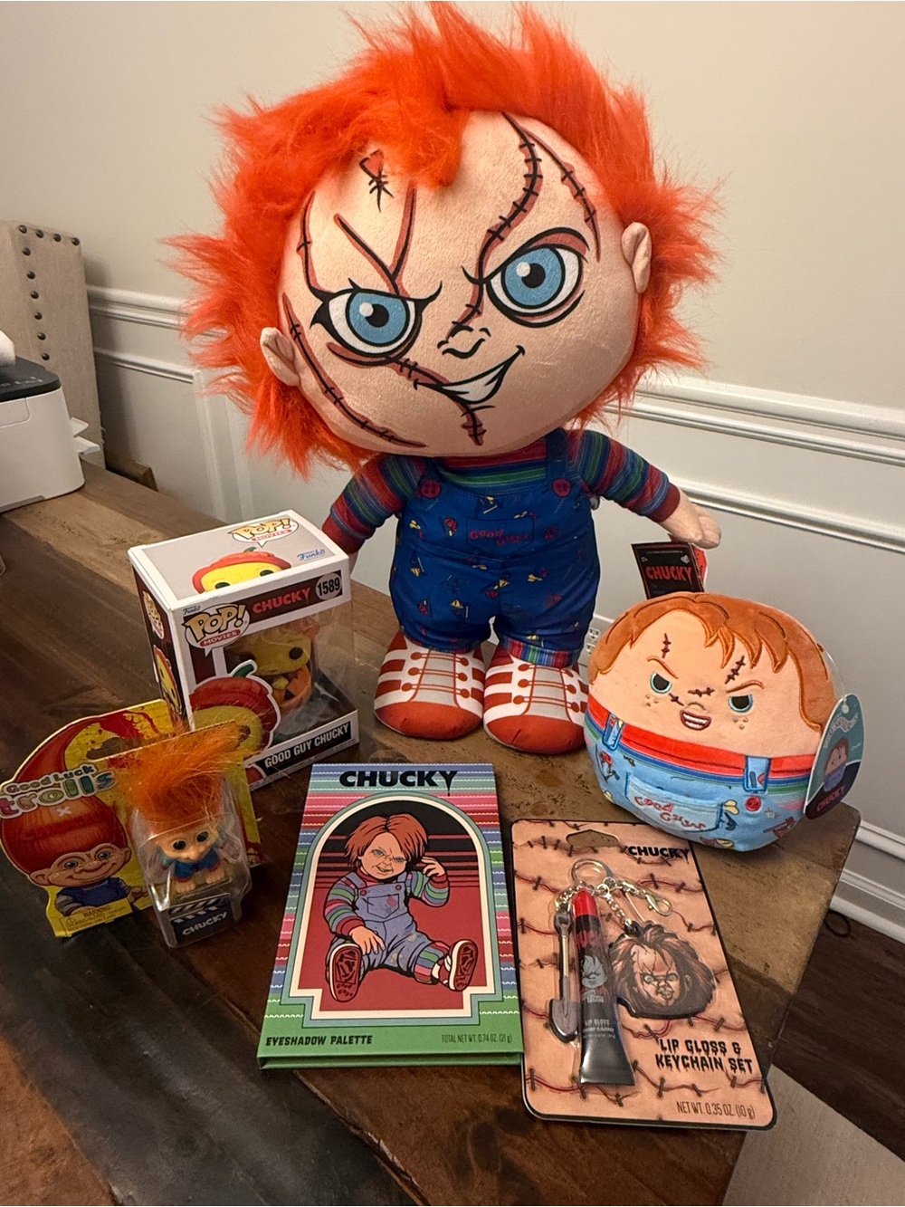 Chucky Horror Collector Gift Set 16" Doll Funko Pop Squishmallow Eyeshadow